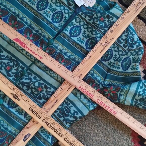 Adrianna Papell Vintage 100% Silk Two-Piece Jewel Tones Jacket & Skirt Set 8 - Picture 15 of 15